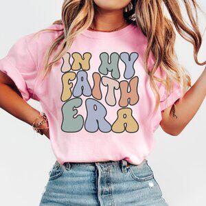 Retro In My Faith Era Christian Shirt Vintage Style Unisex Handmade